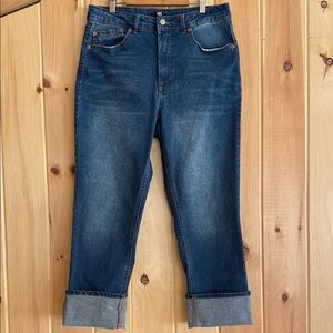 Frye High-Rise Cropped Cuffed Jeans | Size 8/29